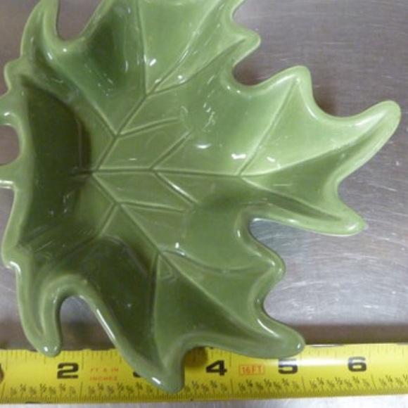 SALE Ceramic Leaf Candy Relish Dish, Thanksgiving, Tea Light Candles, New - Picture 5 of 8